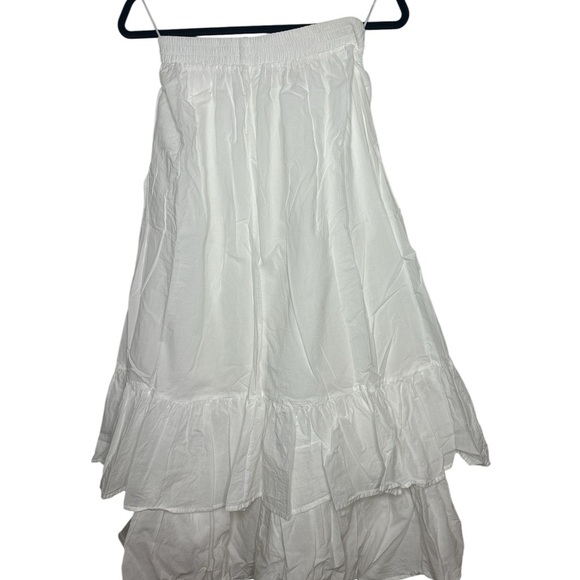Chic White Tiered A-Line Skirt - Picture 4 of 5